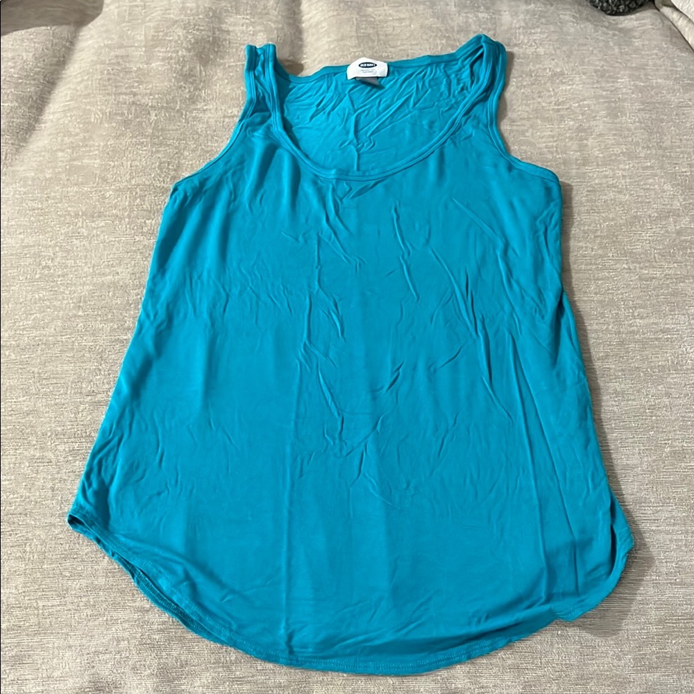 Old Navy teal long tank top S